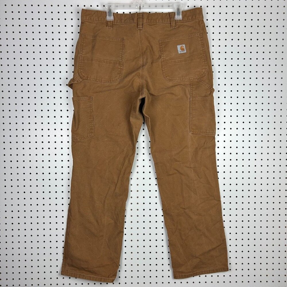 Carhartt Carpenter Pants 38x32 Brown Distressed Work Wear Y2K Tactical Hiking